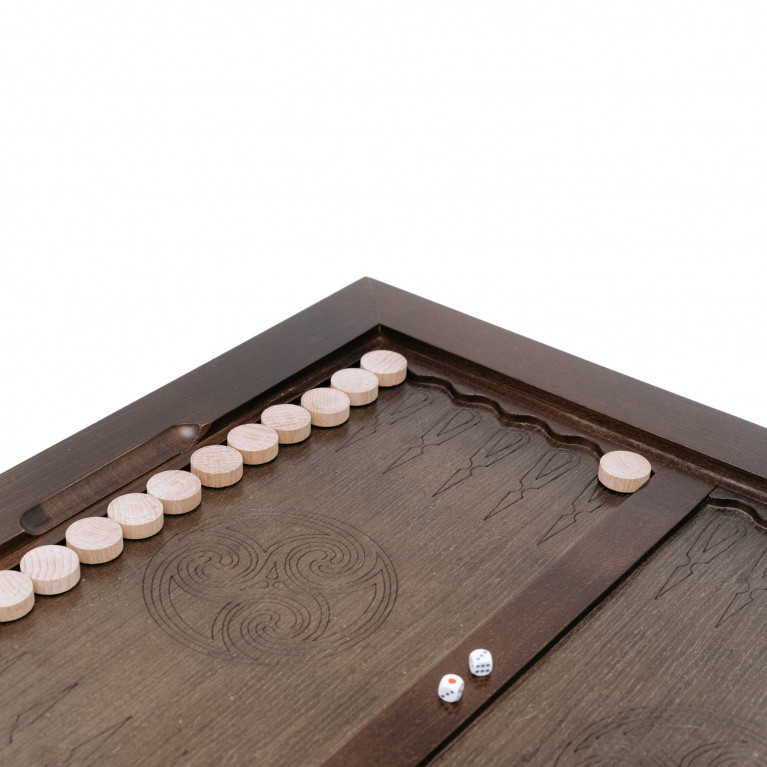 Sakkasztal "Harmony", klasszikus, kombinált (tömör bükk, sakk/backgammon/kávé) 